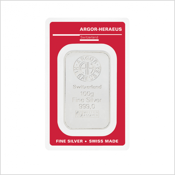 Lingotto Argento 999/000 da 100 gr