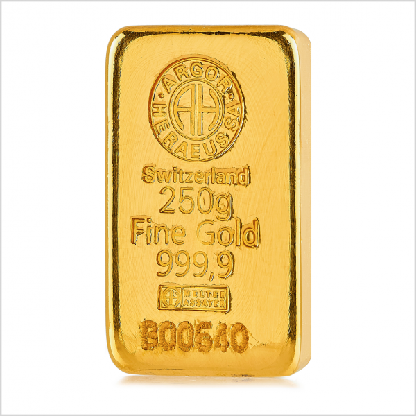 Lingotto Oro 999,9/000 da 250 gr