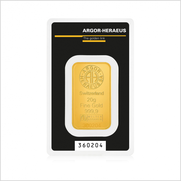 Lingotto Oro 999,9/000 da 20 gr
